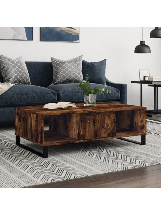 Konferenční stolek kouřový dub 104x60x35 cm kompozitní dřevo