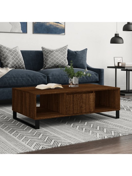 Konferenční stolek hnědý dub 104 x 60 x 35 cm kompozitní dřevo