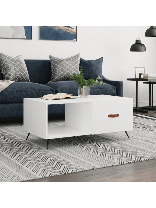 Konferenční stolek bílý 90 x 50 x 40 cm kompozitní dřevo