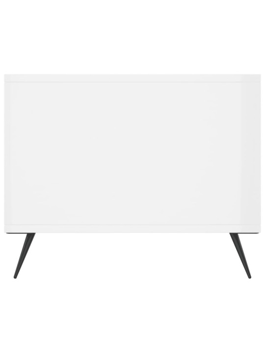 Konferenční stolek lesklý bílý 90 x 50 x 40 cm kompozitní dřevo