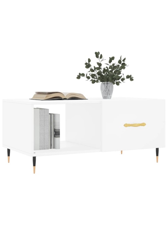 Konferenční stolek bílý 90 x 50 x 40 cm kompozitní dřevo