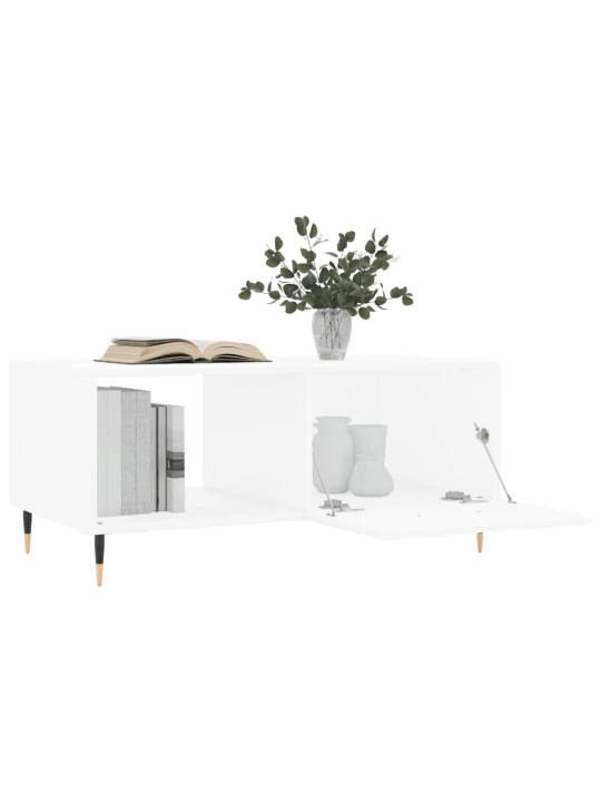 Konferenční stolek bílý 90 x 50 x 40 cm kompozitní dřevo