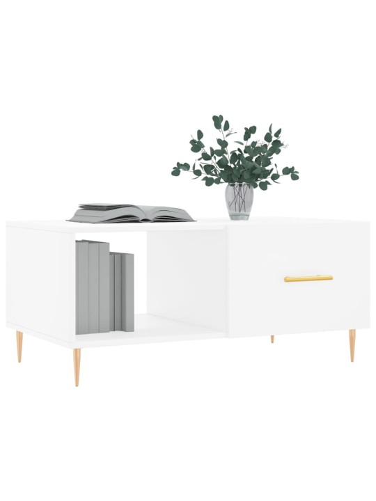 Konferenční stolek bílý 90 x 50 x 40 cm kompozitní dřevo