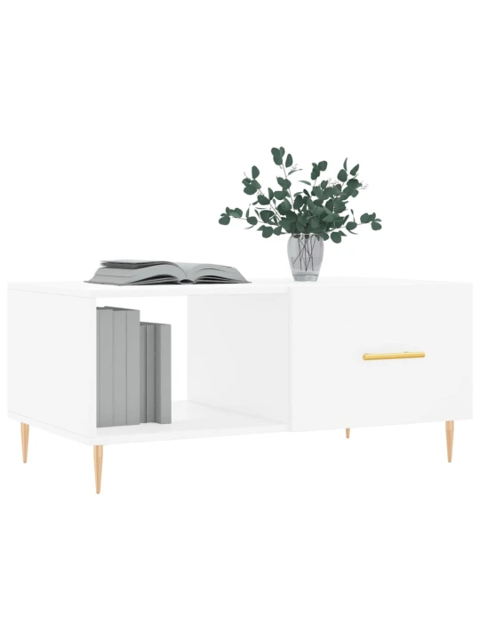 Konferenční stolek bílý 90 x 50 x 40 cm kompozitní dřevo