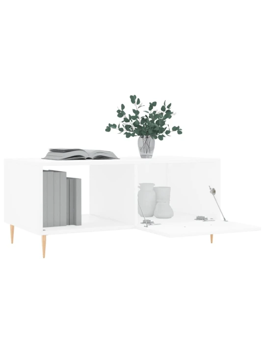 Konferenční stolek bílý 90 x 50 x 40 cm kompozitní dřevo