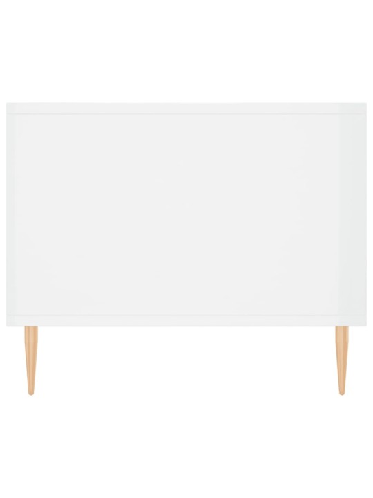 Konferenční stolek lesklý bílý 90 x 50 x 40 cm kompozitní dřevo