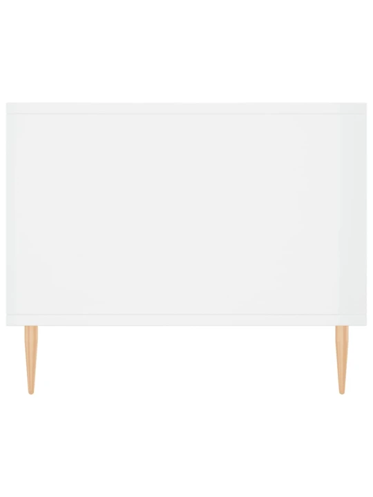 Konferenční stolek lesklý bílý 90 x 50 x 40 cm kompozitní dřevo