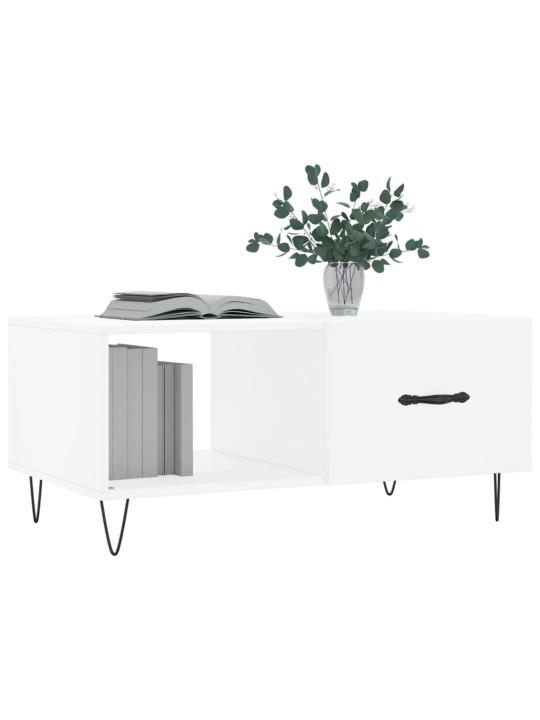 Konferenční stolek bílý 90 x 50 x 40 cm kompozitní dřevo