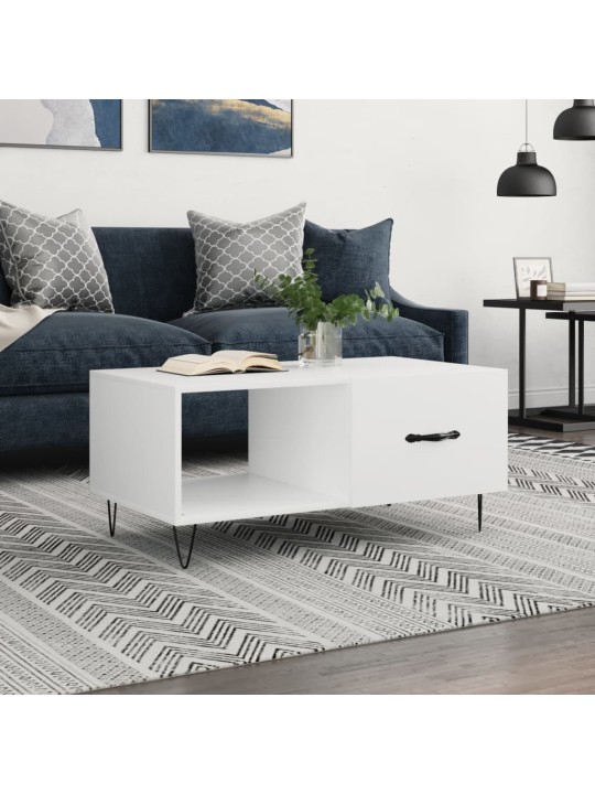 Konferenční stolek bílý 90 x 50 x 40 cm kompozitní dřevo