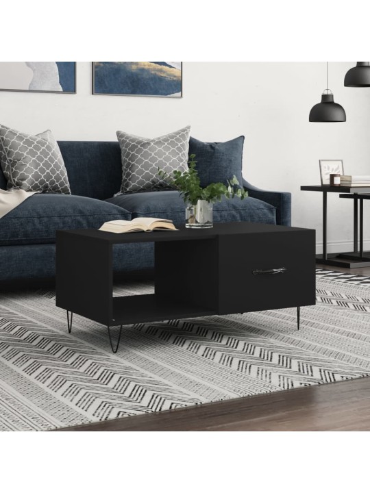 Konferenční stolek černý 90 x 50 x 40 cm kompozitní dřevo