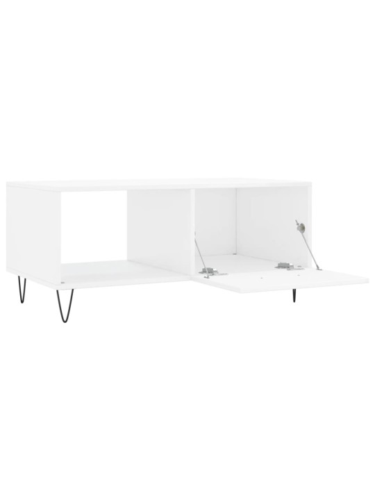 Konferenční stolek lesklý bílý 90 x 50 x 40 cm kompozitní dřevo