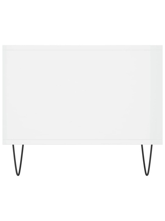 Konferenční stolek lesklý bílý 90 x 50 x 40 cm kompozitní dřevo