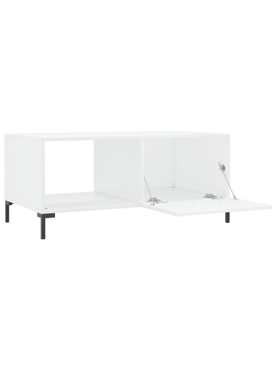 Konferenční stolek lesklý bílý 90 x 50 x 40 cm kompozitní dřevo