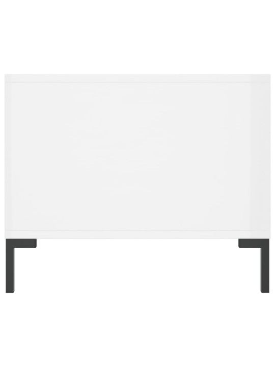 Konferenční stolek lesklý bílý 90 x 50 x 40 cm kompozitní dřevo