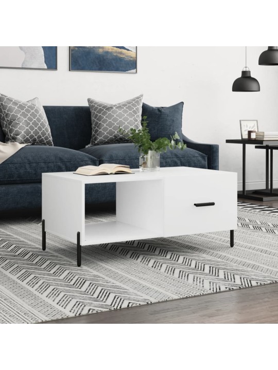 Konferenční stolek bílý 90 x 50 x 40 cm kompozitní dřevo