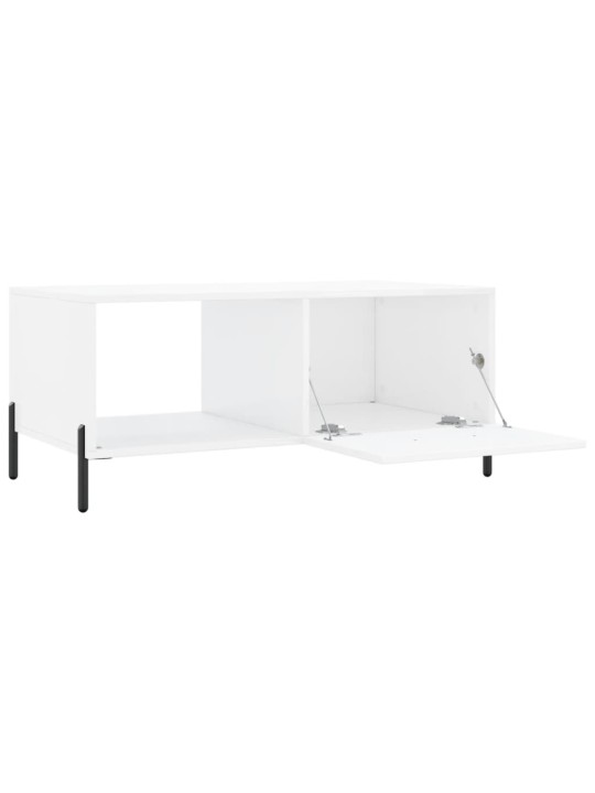 Konferenční stolek lesklý bílý 90 x 50 x 40 cm kompozitní dřevo