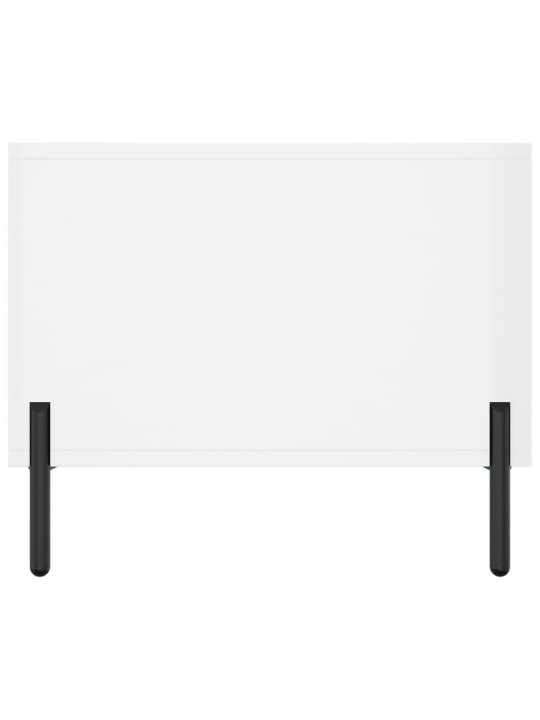 Konferenční stolek lesklý bílý 90 x 50 x 40 cm kompozitní dřevo