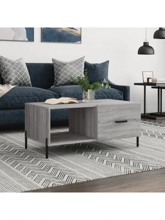 Konferenční stolek šedý sonoma 90 x 50 x 40 cm kompozitní dřevo