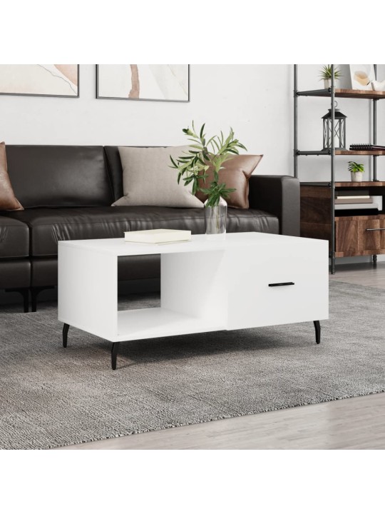 Konferenční stolek bílý 90 x 50 x 40 cm kompozitní dřevo