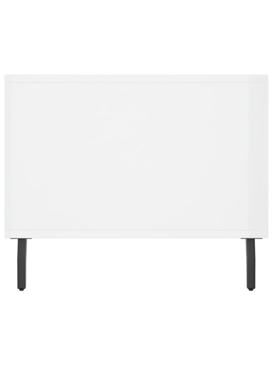 Konferenční stolek lesklý bílý 90 x 50 x 40 cm kompozitní dřevo