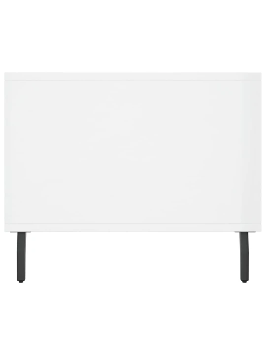 Konferenční stolek lesklý bílý 90 x 50 x 40 cm kompozitní dřevo