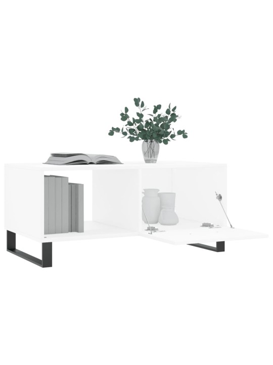 Konferenční stolek bílý 90 x 50 x 40 cm kompozitní dřevo