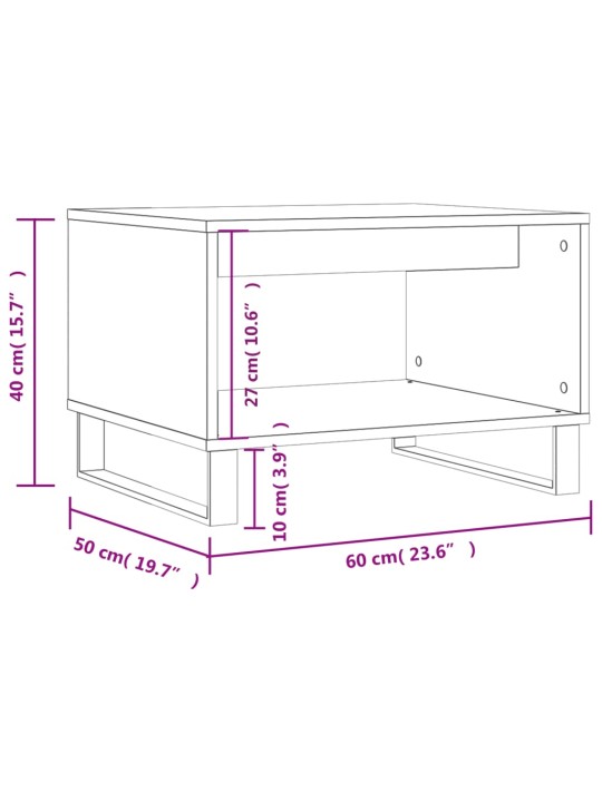 Konferenční stolek betonově šedý 60x50x40 cm kompozitní dřevo