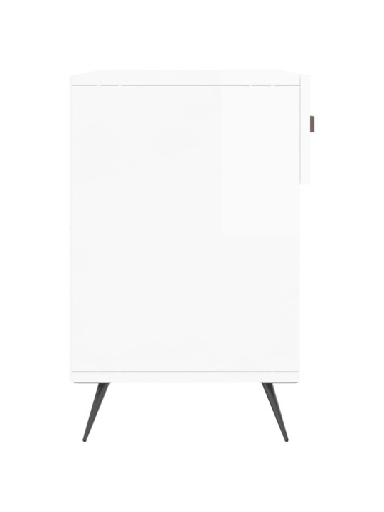 Botník bílý s vysokým leskem 102 x 35 x 55 cm kompozitní dřevo