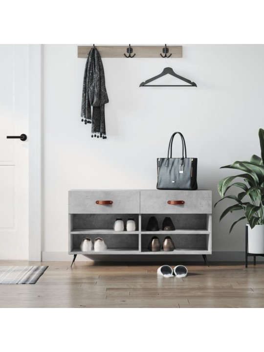 Botník betonově šedý 102 x 35 x 55 cm kompozitní dřevo