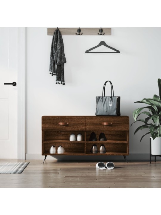 Botník hnědý dub 102 x 35 x 55 cm kompozitní dřevo