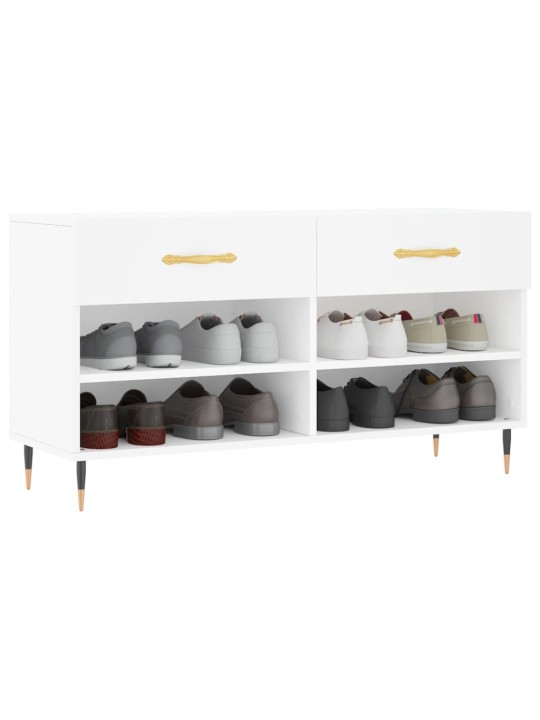 Botník bílý 102 x 35 x 55 cm kompozitní dřevo
