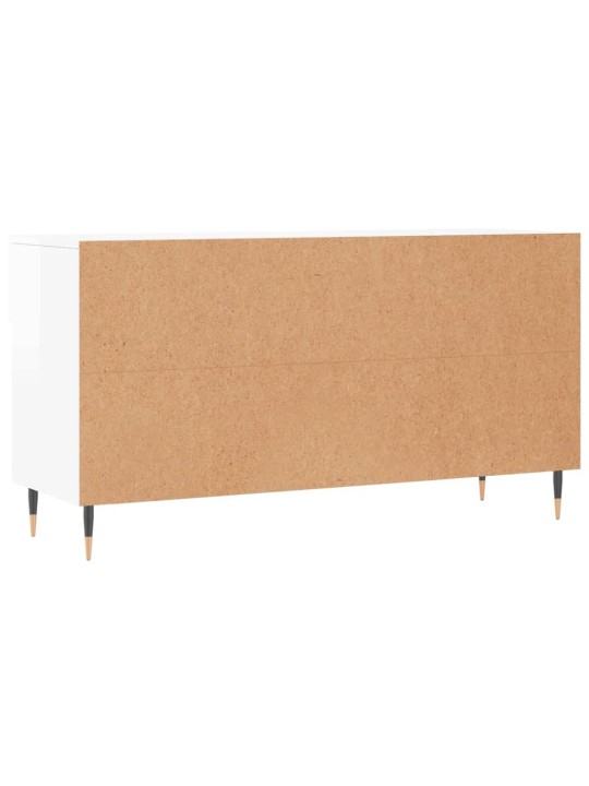 Botník bílý s vysokým leskem 102 x 35 x 55 cm kompozitní dřevo