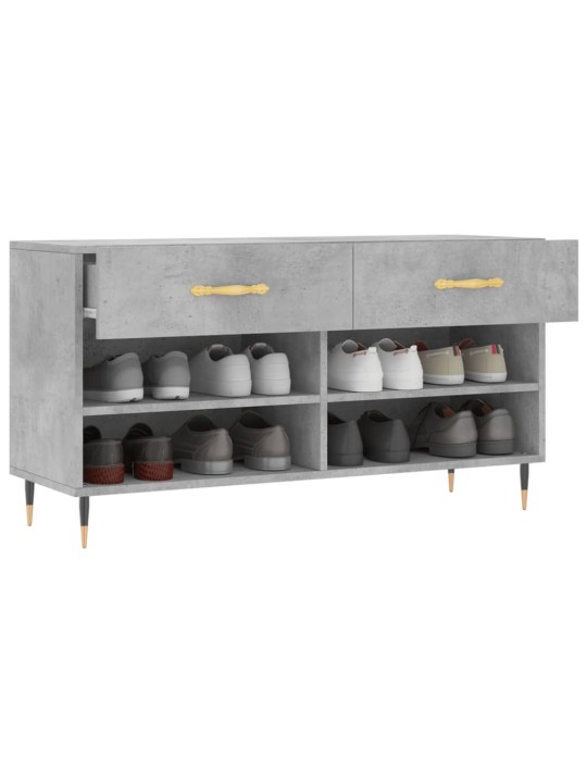 Botník betonově šedý 102 x 35 x 55 cm kompozitní dřevo