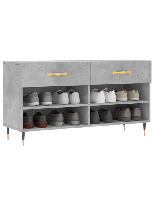 Botník betonově šedý 102 x 35 x 55 cm kompozitní dřevo
