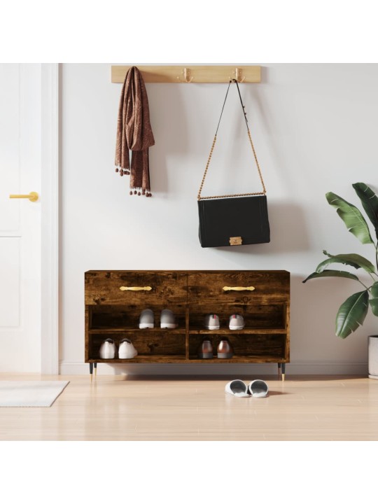 Botník kouřový dub 102 x 35 x 55 cm kompozitní dřevo