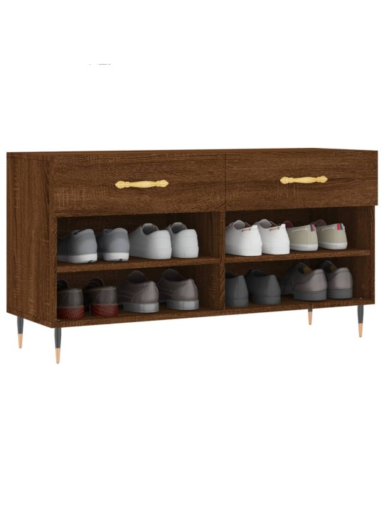 Botník hnědý dub 102 x 35 x 55 cm kompozitní dřevo