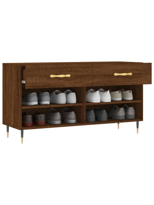 Botník hnědý dub 102 x 35 x 55 cm kompozitní dřevo