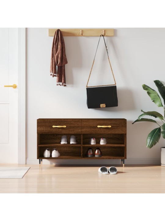 Botník hnědý dub 102 x 35 x 55 cm kompozitní dřevo