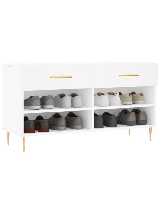 Botník bílý 102 x 35 x 55 cm kompozitní dřevo