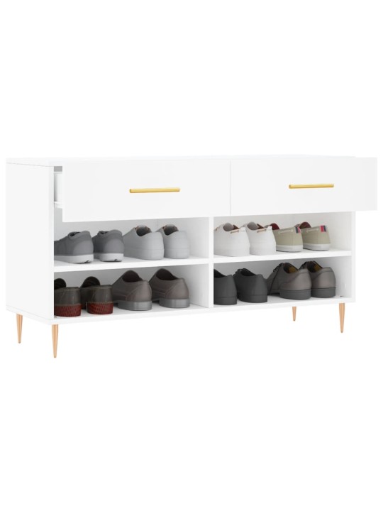 Botník bílý 102 x 35 x 55 cm kompozitní dřevo