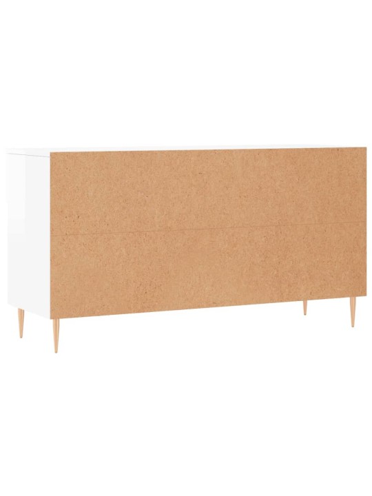 Botník bílý s vysokým leskem 102 x 35 x 55 cm kompozitní dřevo