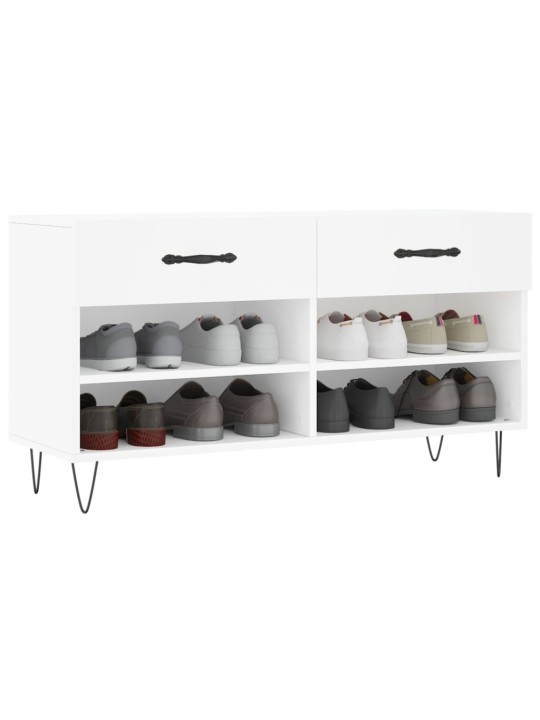 Botník bílý 102 x 35 x 55 cm kompozitní dřevo