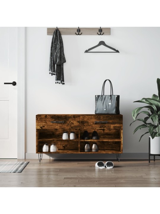 Botník kouřový dub 102 x 35 x 55 cm kompozitní dřevo