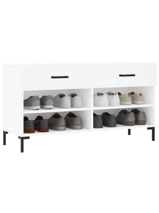 Botník bílý 102 x 35 x 55 cm kompozitní dřevo