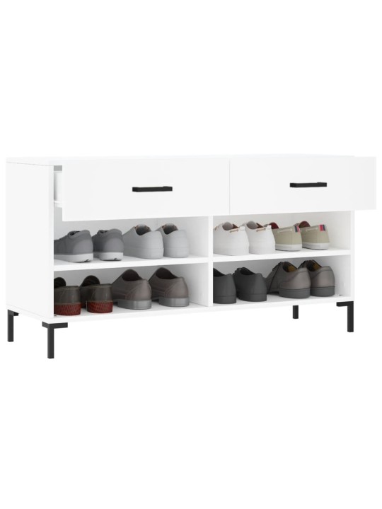 Botník bílý 102 x 35 x 55 cm kompozitní dřevo