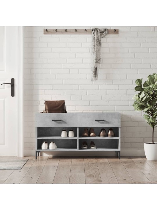 Botník betonově šedý 102 x 35 x 55 cm kompozitní dřevo