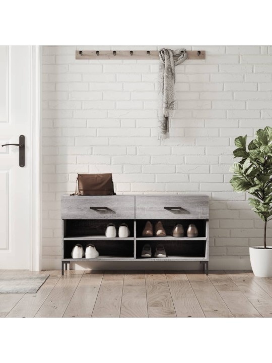 Botník šedý sonoma 102 x 35 x 55 cm kompozitní dřevo
