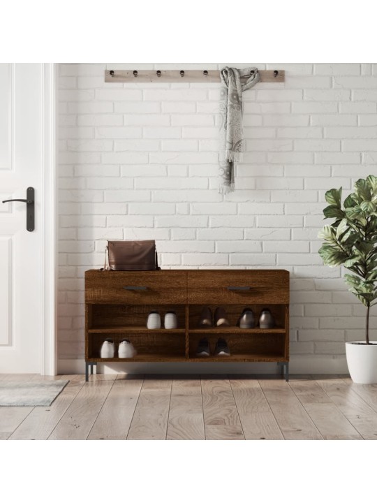 Botník hnědý dub 102 x 35 x 55 cm kompozitní dřevo