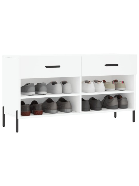 Botník bílý 102 x 35 x 55 cm kompozitní dřevo