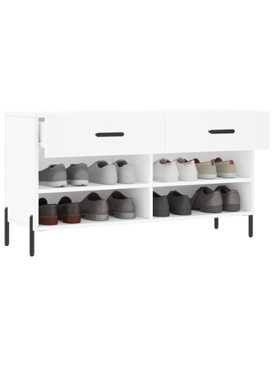 Botník bílý 102 x 35 x 55 cm kompozitní dřevo